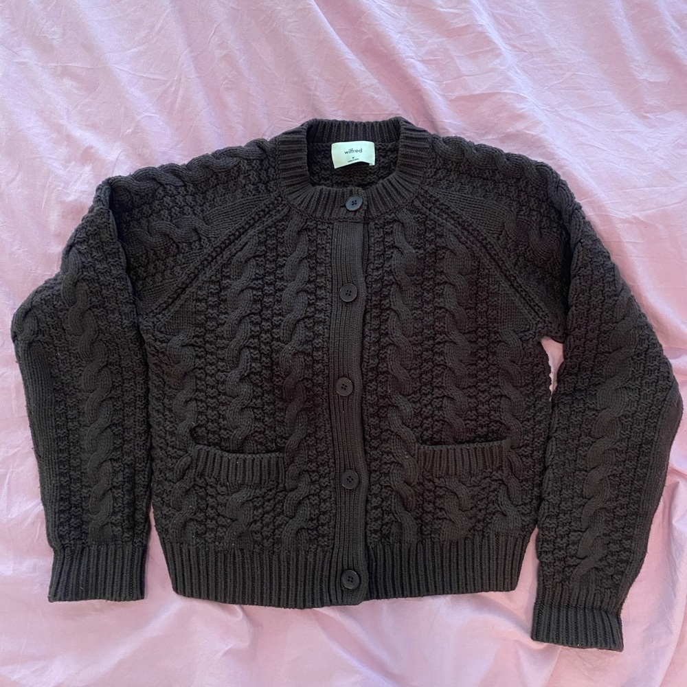 Wilfred cable knit cardigan